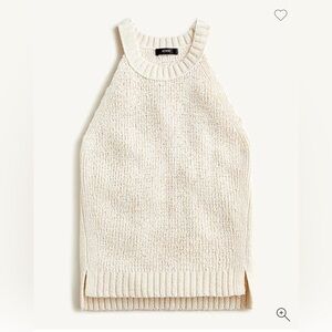 EUC J.Crew Cream High Neck Sweater Tank size Medium